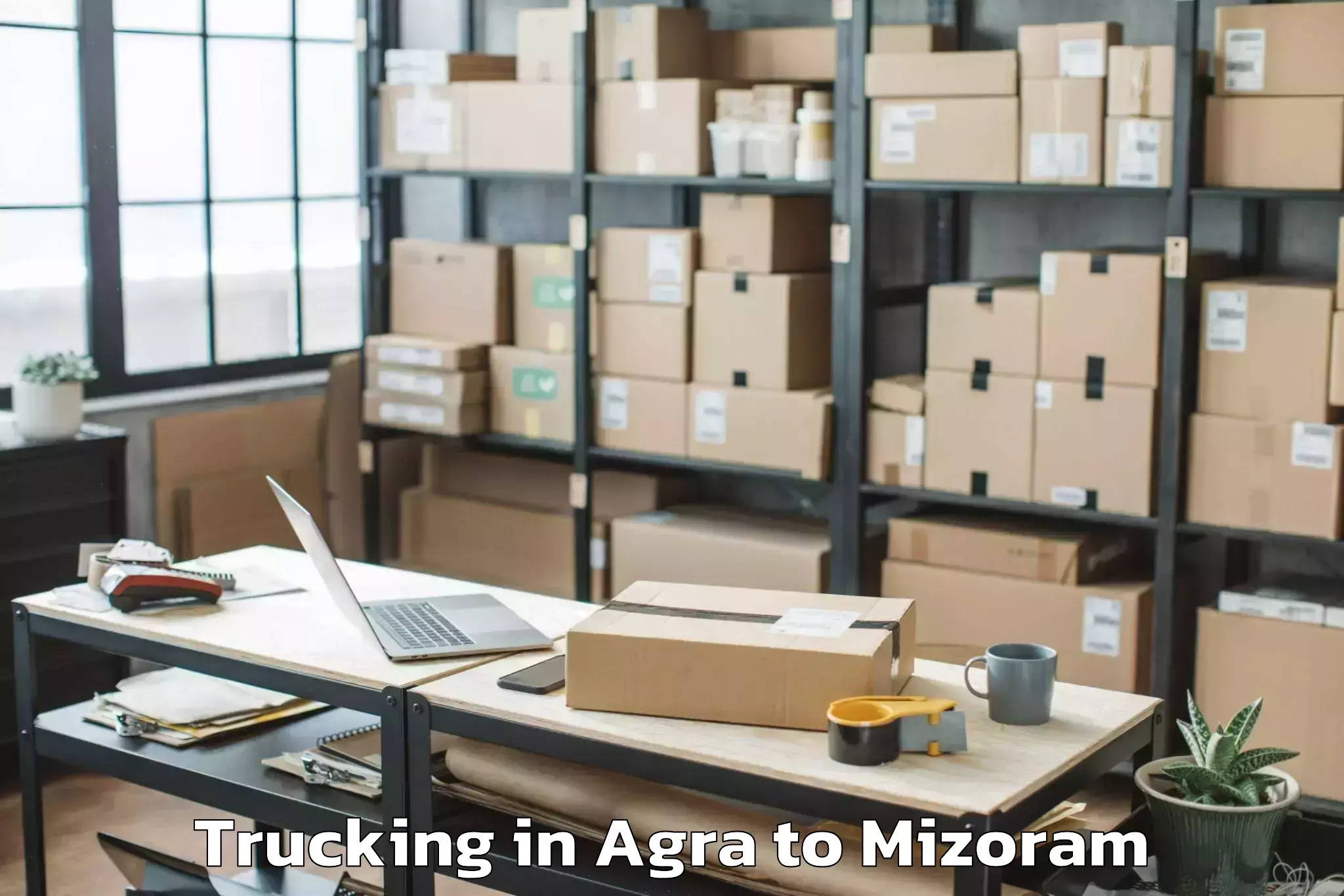 Affordable Agra to Thenzawl Trucking